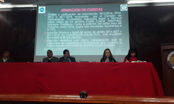 Rendición de cuentas en la Facultad de Ciencias Económicas